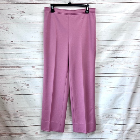 Vintage Mid Century Mod Givenchy Sport Dusty Mauve Fine Knit Ruffle Neck Sweater - Picture 11 of 11